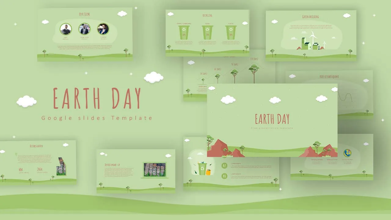 Earth Day Slides - Free & Creative Presentation Template - SlideKit
