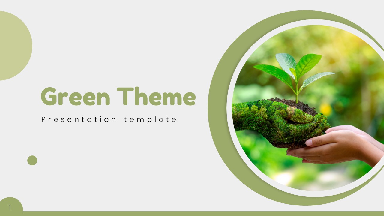 Green Presentation Template Title Slide