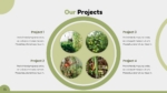Green Theme Our Projects PowerPoint Template