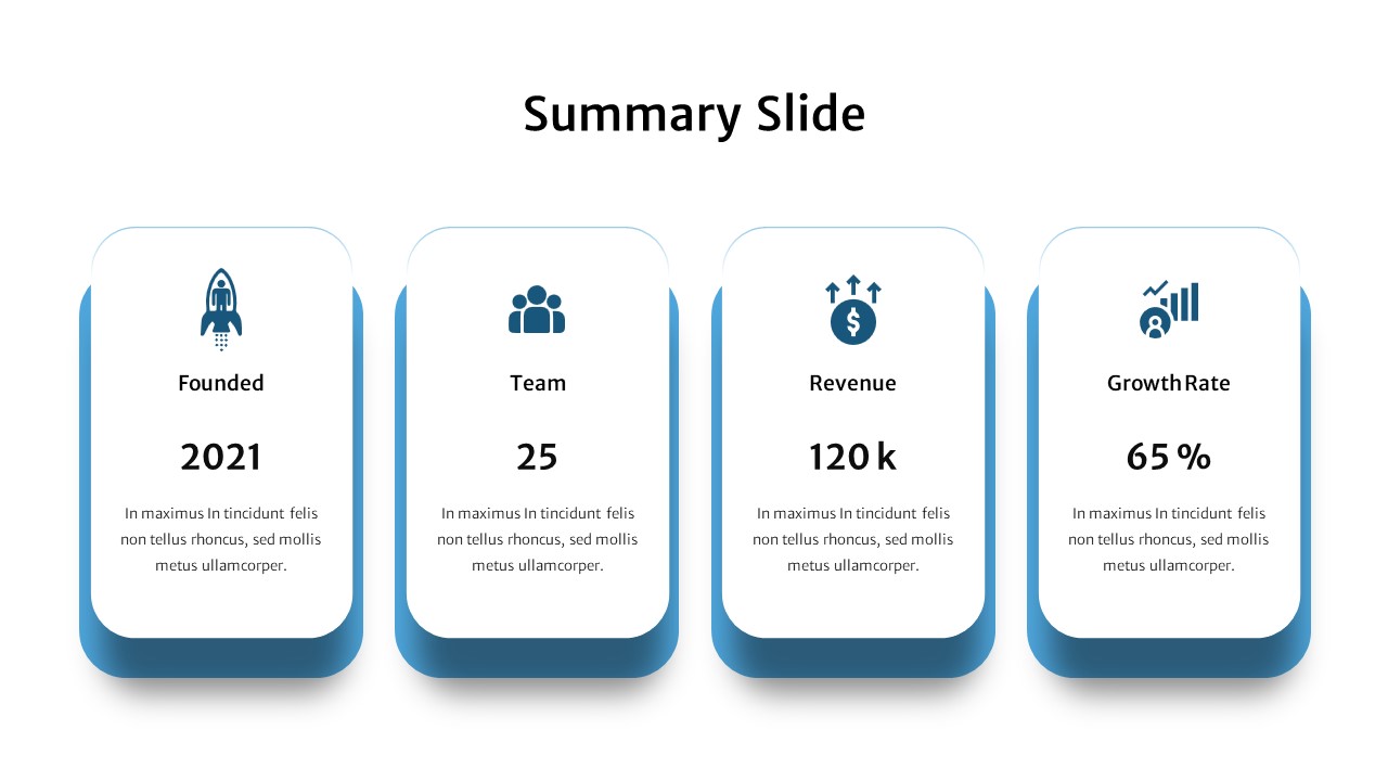 Summary Presentation Slide Template