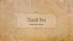 Vintage Style Thank You PowerPoint Template