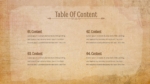 Vintage Table Of Content Templates For PowerPoint