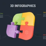 Dark Theme 3D Infographic Template