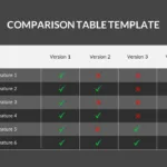 Dark Theme Comparison Table Slide