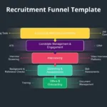 Dark Theme Recruitment Funnel Infographics