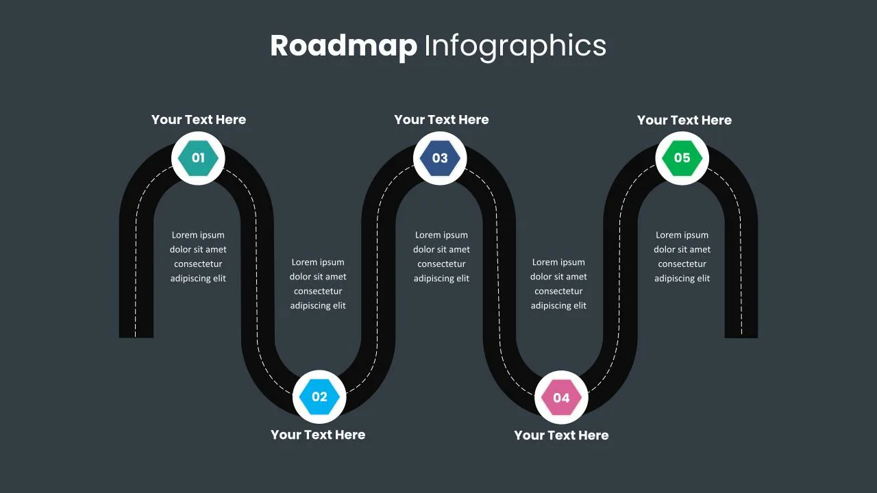 Dark Theme Roadmap Slide