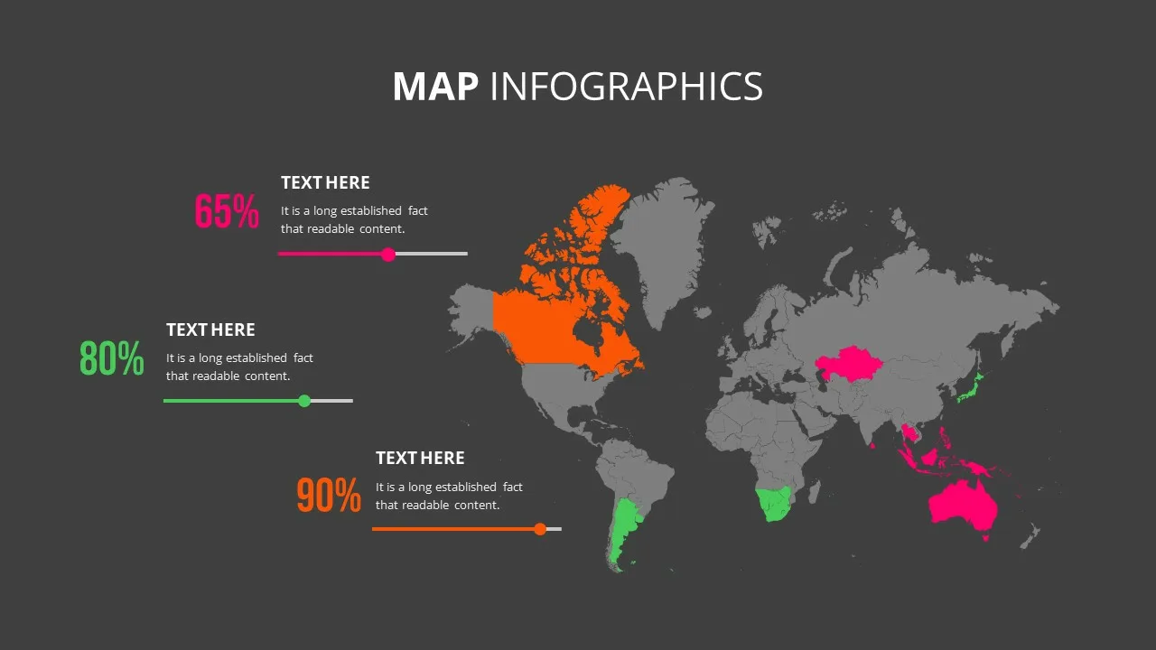 Dark Theme Slide for Map Presentation