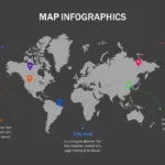 Dark Theme World Map Presentation Slide