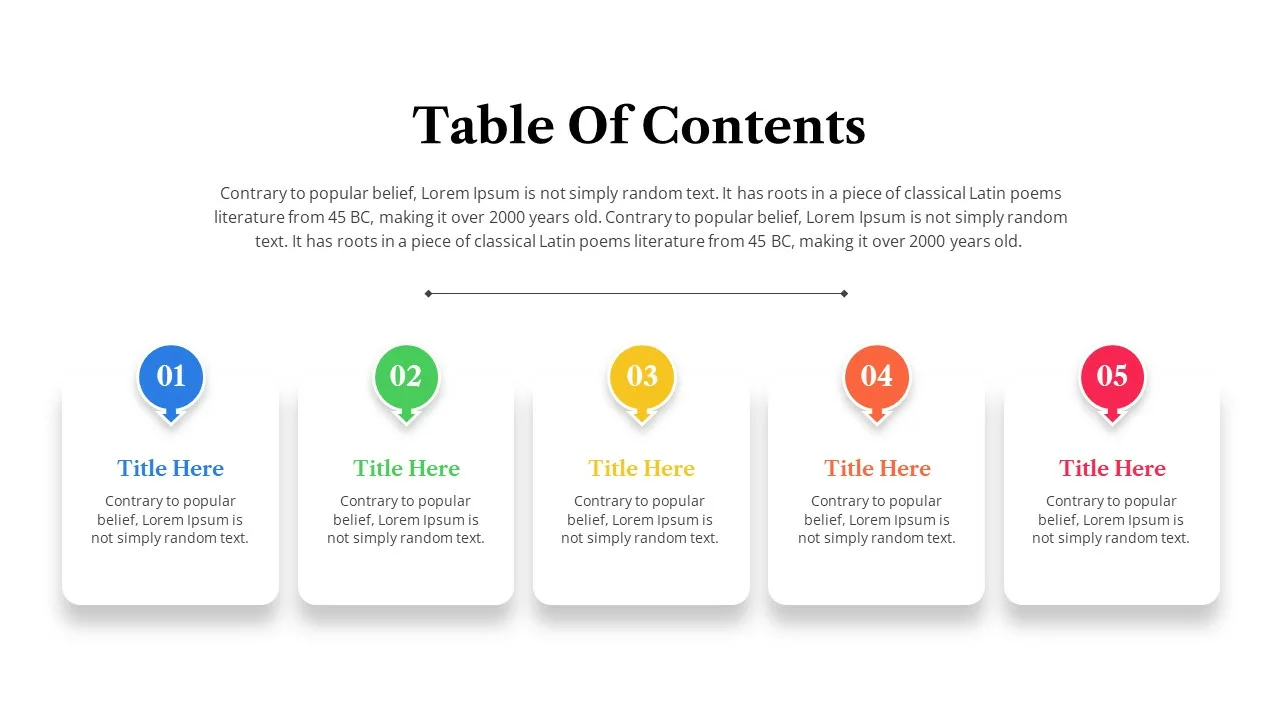 Table Of Content Slide Template