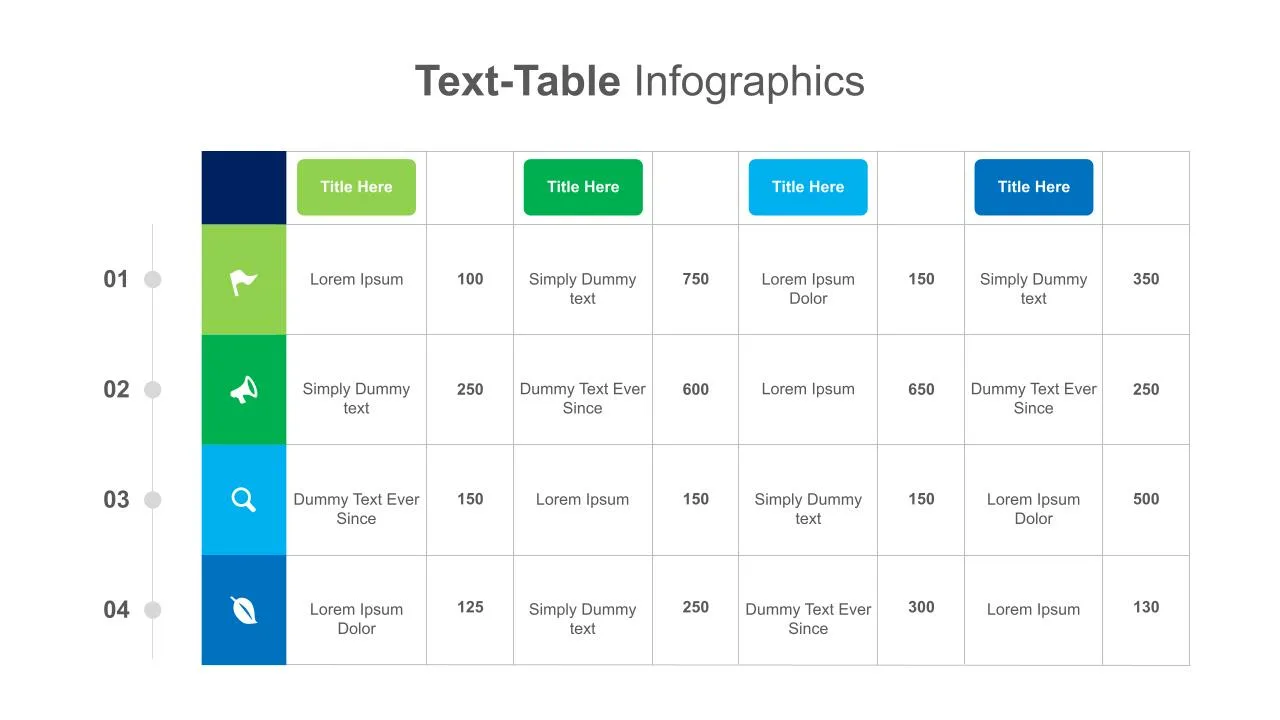 Tables & Matrix Presentation Slides