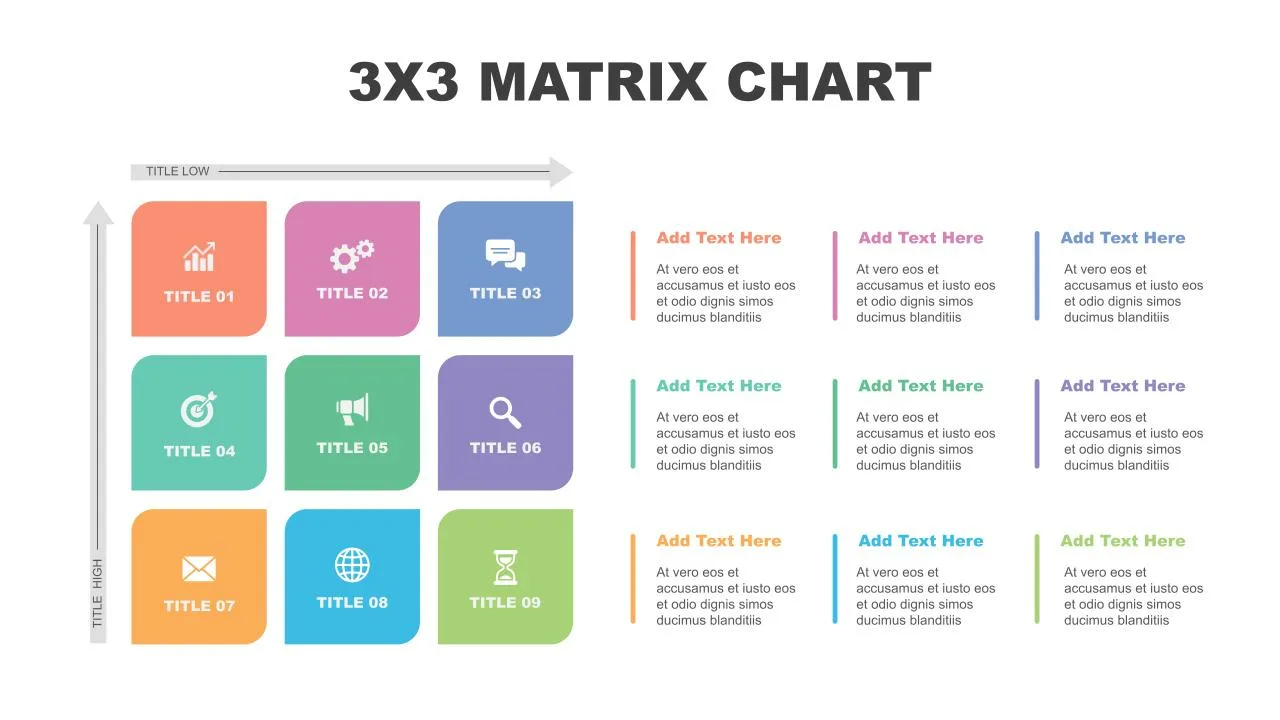 3X3 Matrix Chart Slide