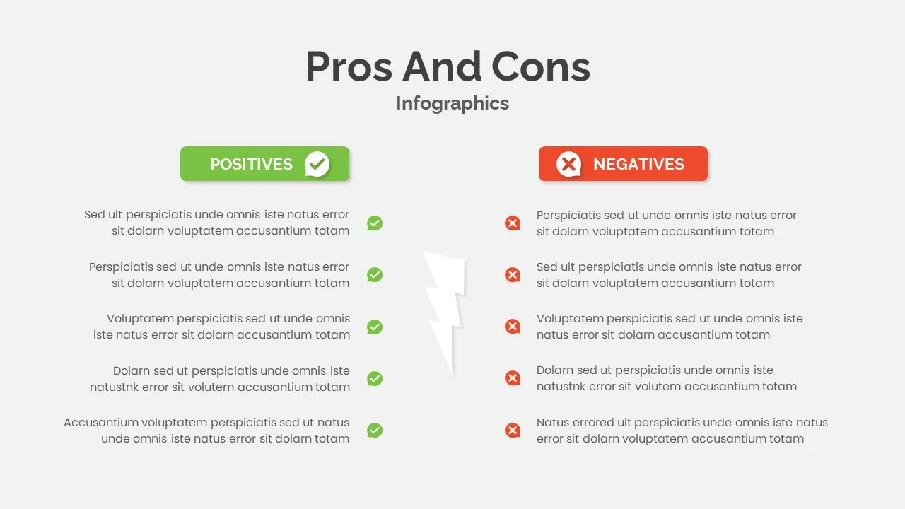 Pros And Cons Slide Template