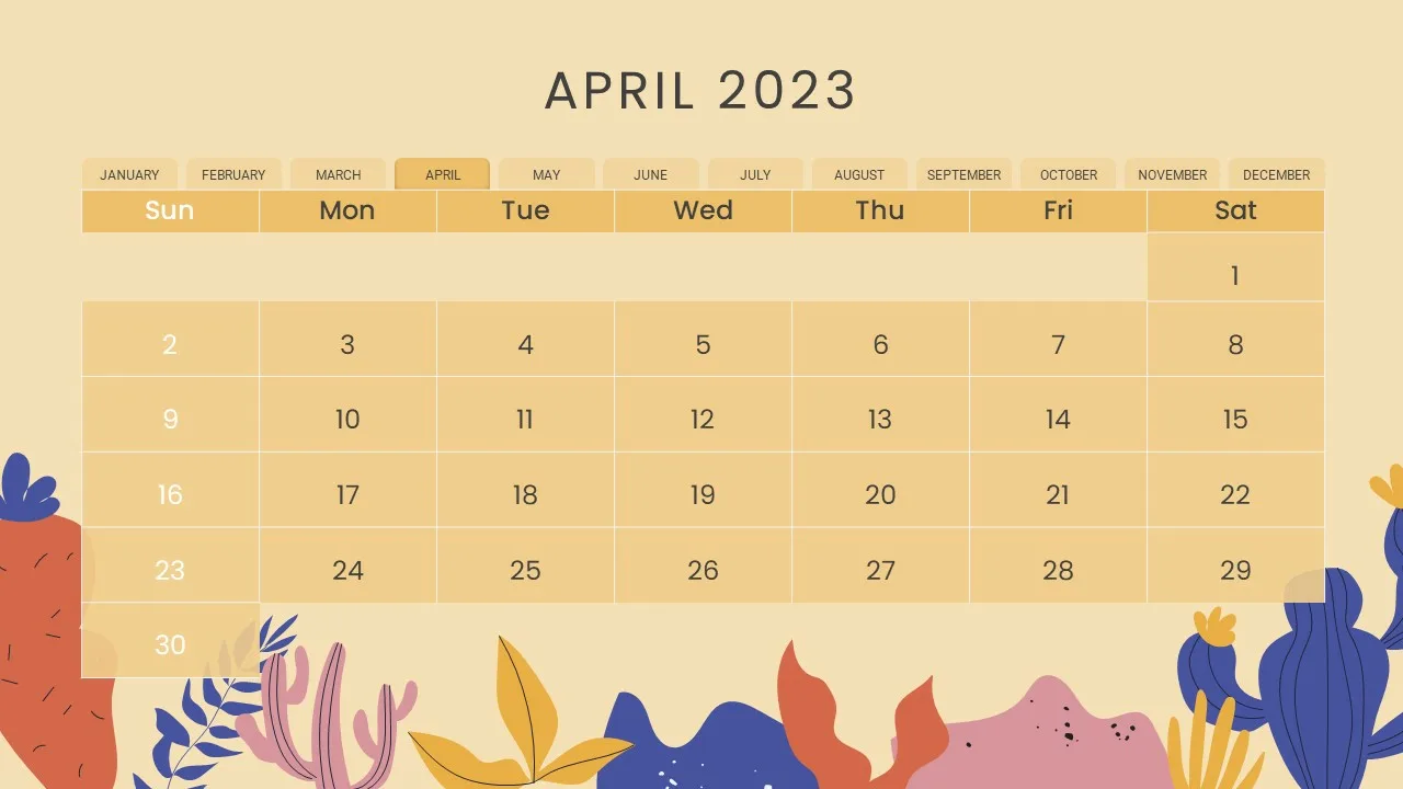 2023 Calendar Presentation Slide