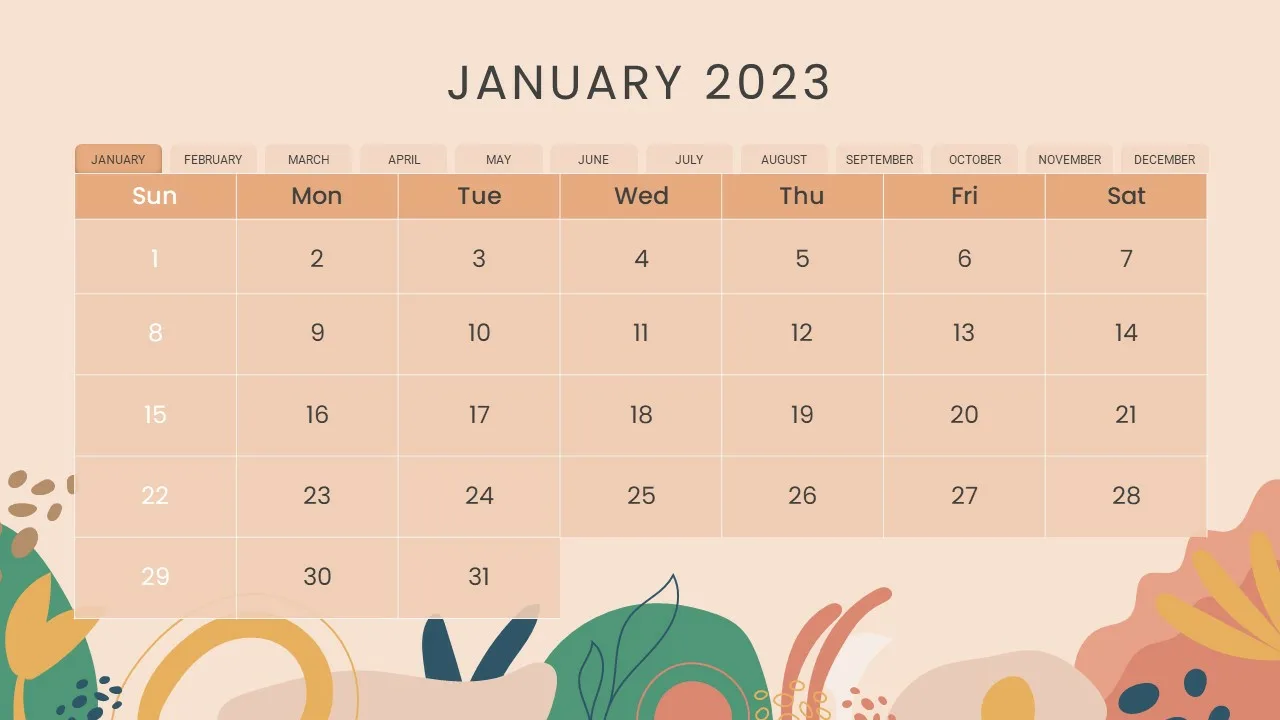 2023 Calendar Presentation Template