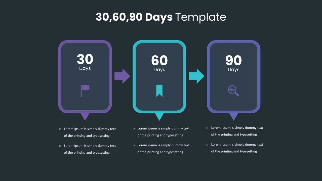 30 60 90 Day Plan Slide Template
