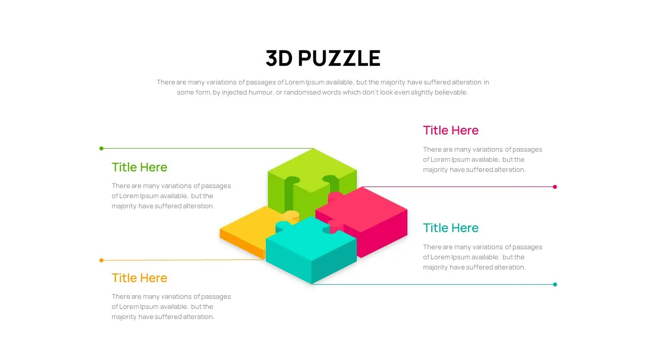 3D Puzzle Presentation Template