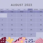 August 2023 Calendar Slide Template