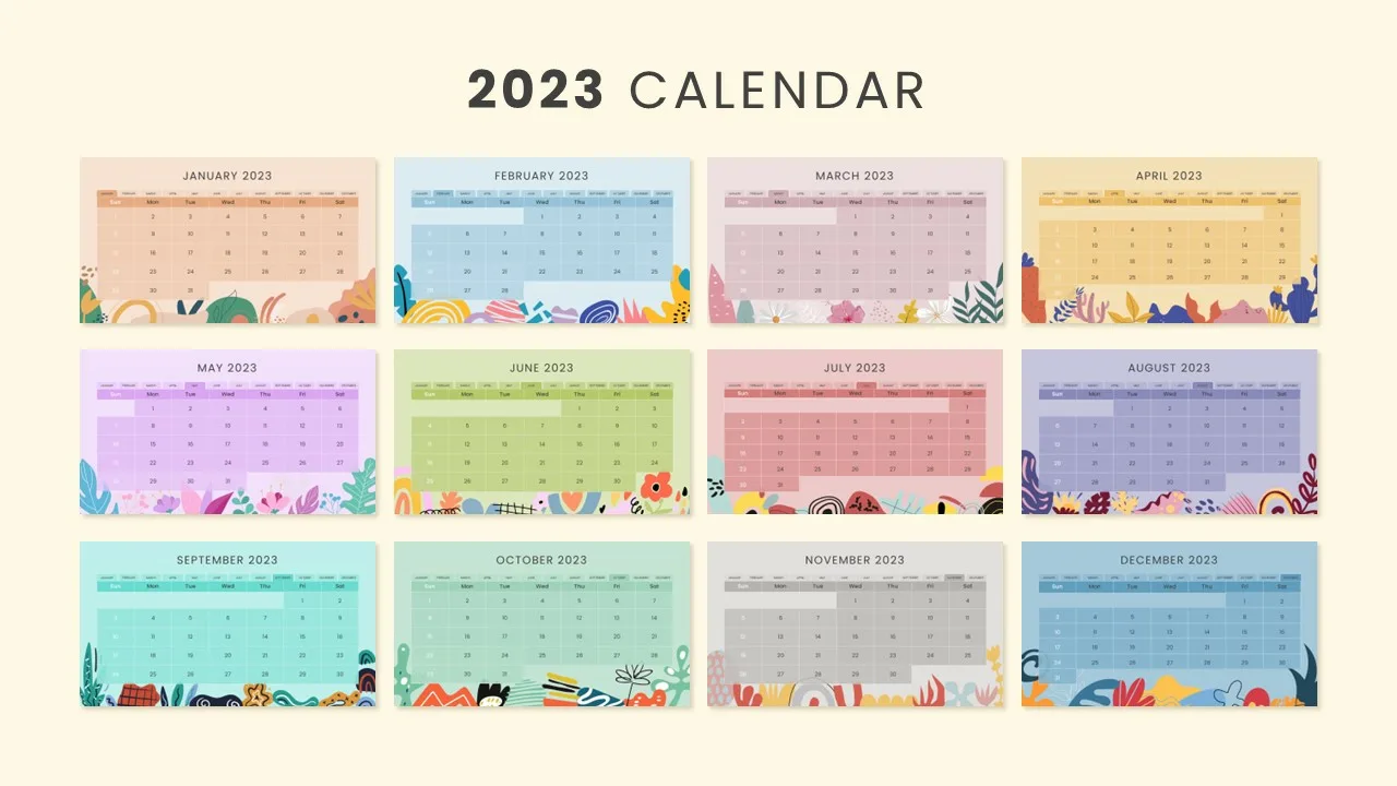 Calendar Slides Template Cover Image