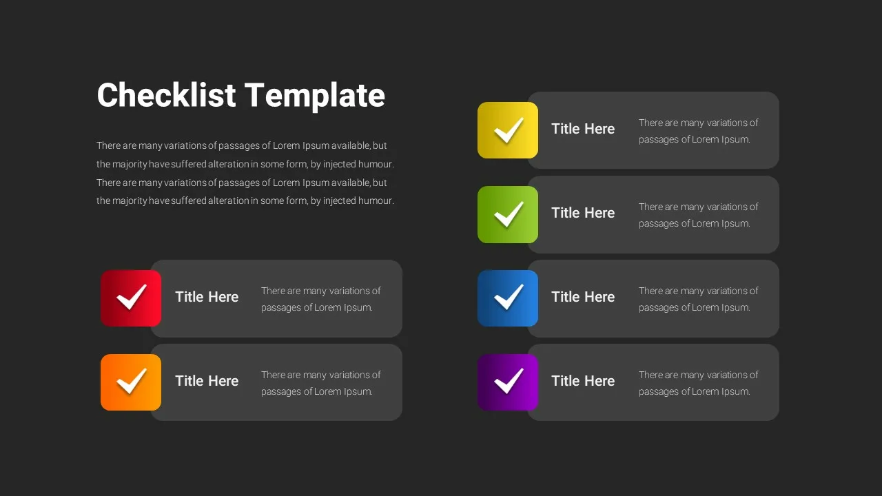 Checklist Presentation Template