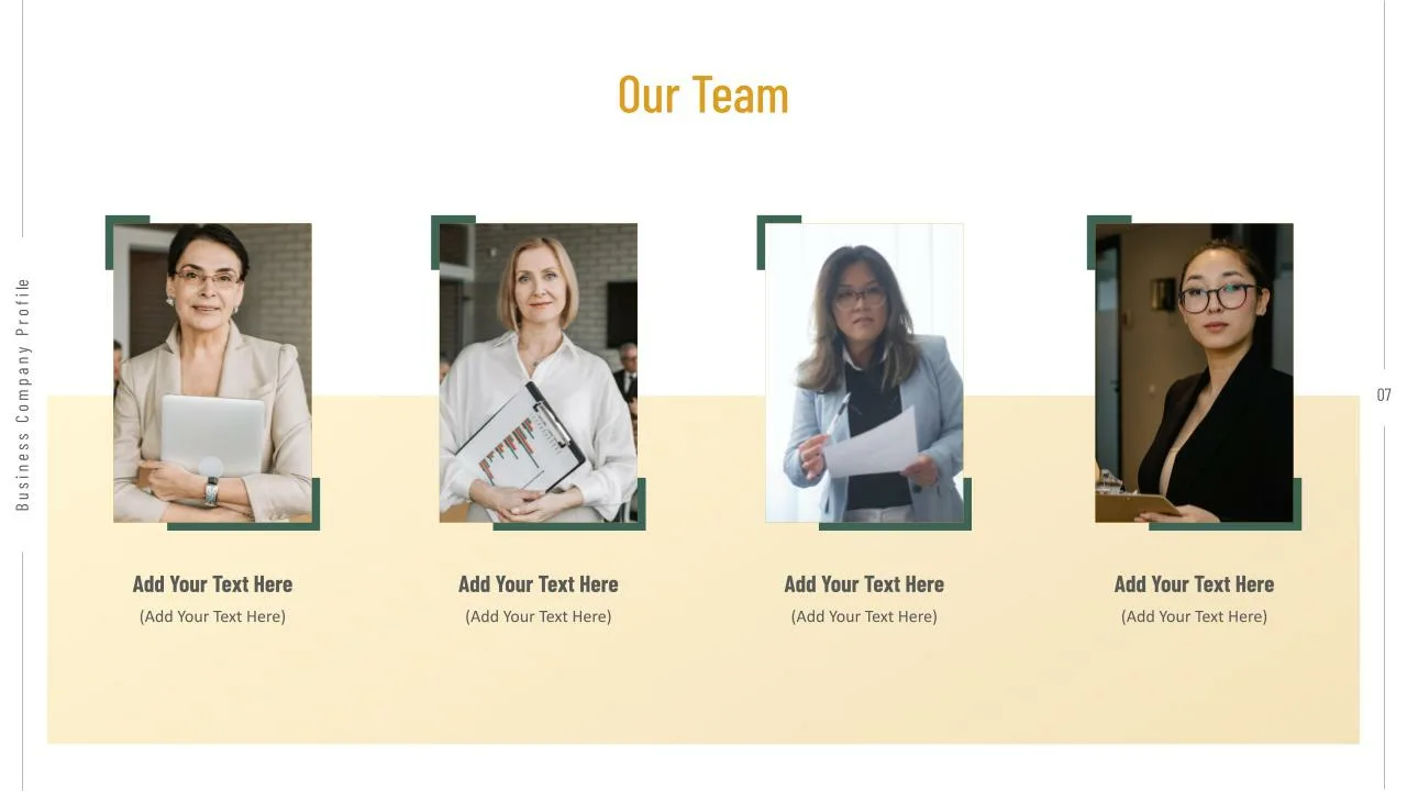 Company Profile Team Slide
