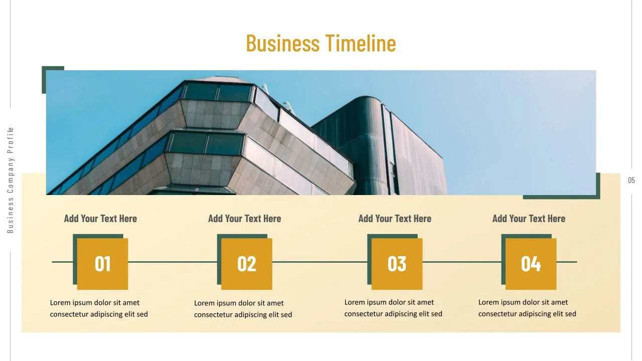 Company Profile Timeline Presentation Slide