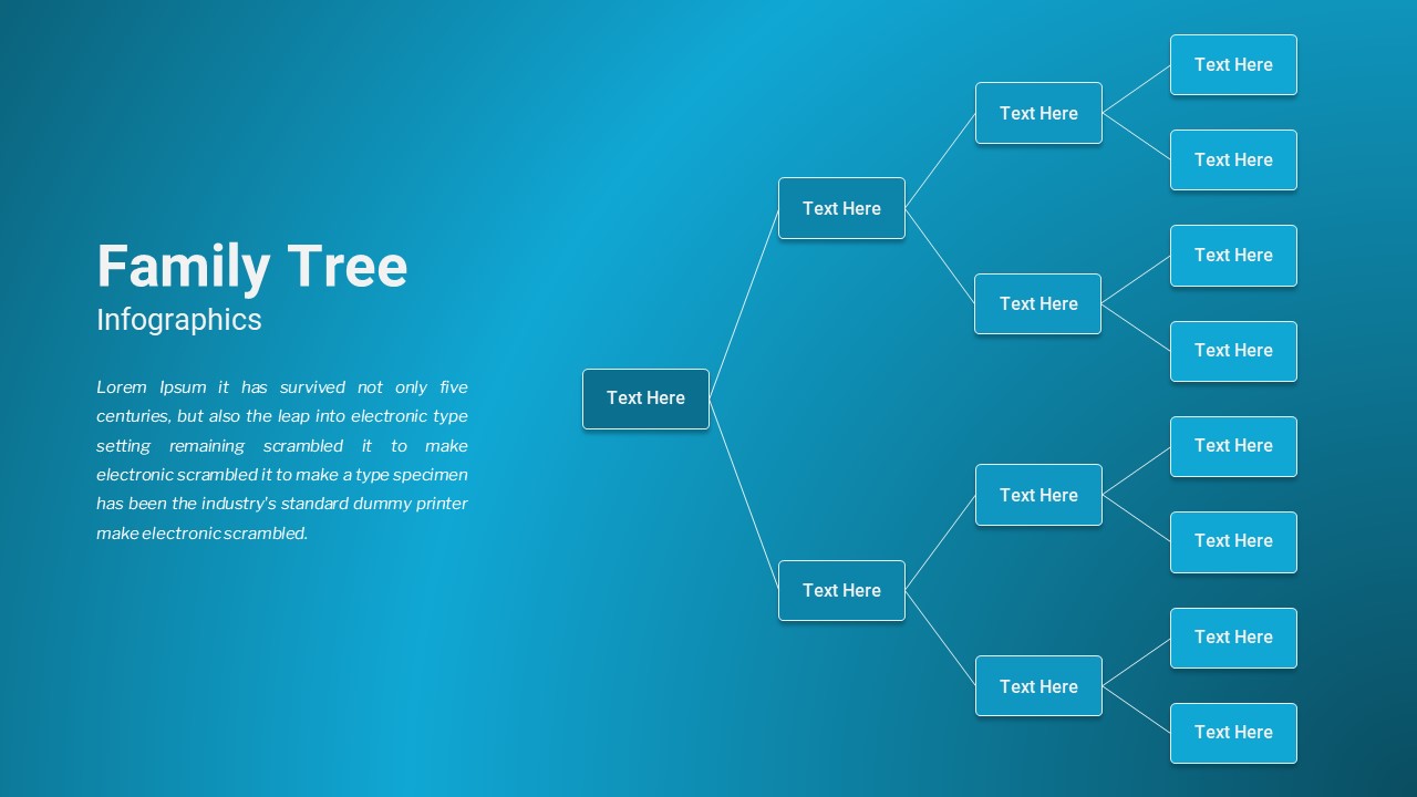 Hierarchical Family Tree PowerPoint And Google Slides Template SlideKit