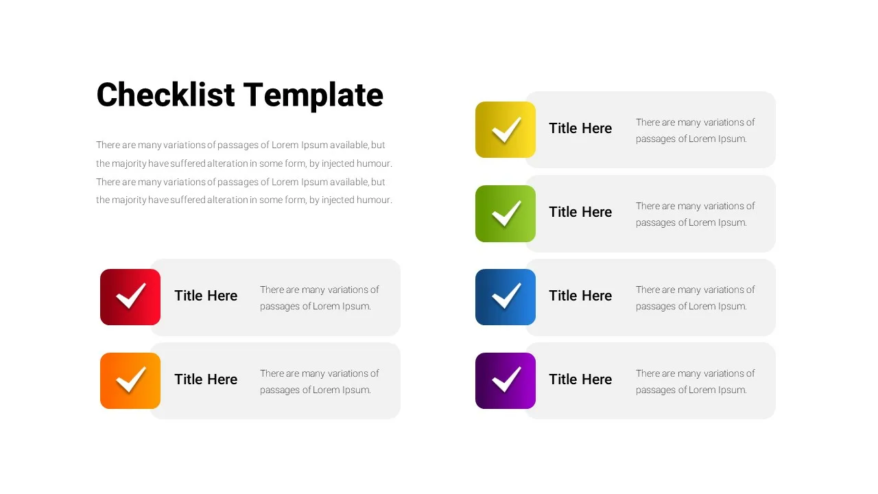 Presentation Checklist Template