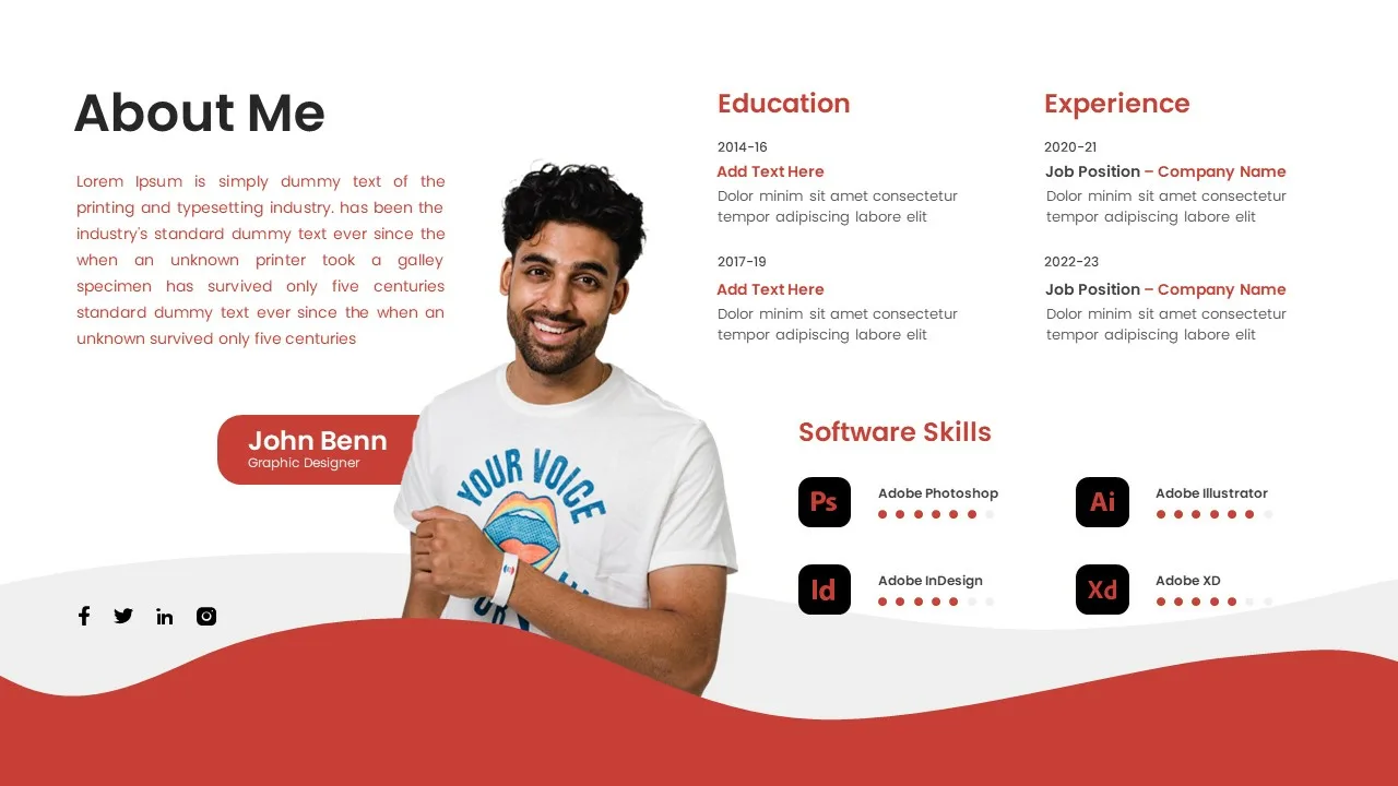 Professional About Me Slides Template