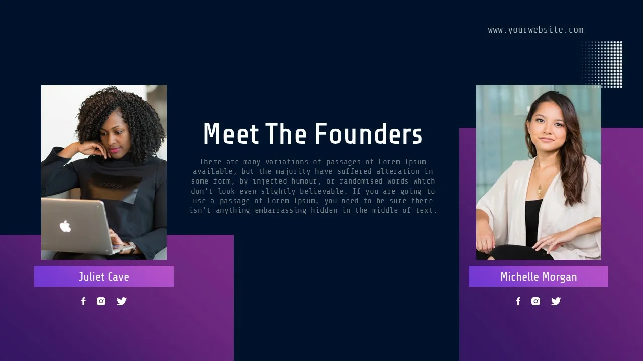 Technology Slides Meet The Founder Theme