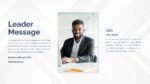 Company Profile Leader Message Slides