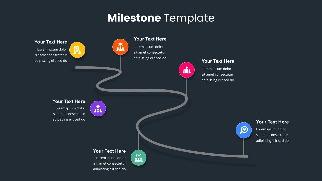 Curved Milestones Presentation Slide