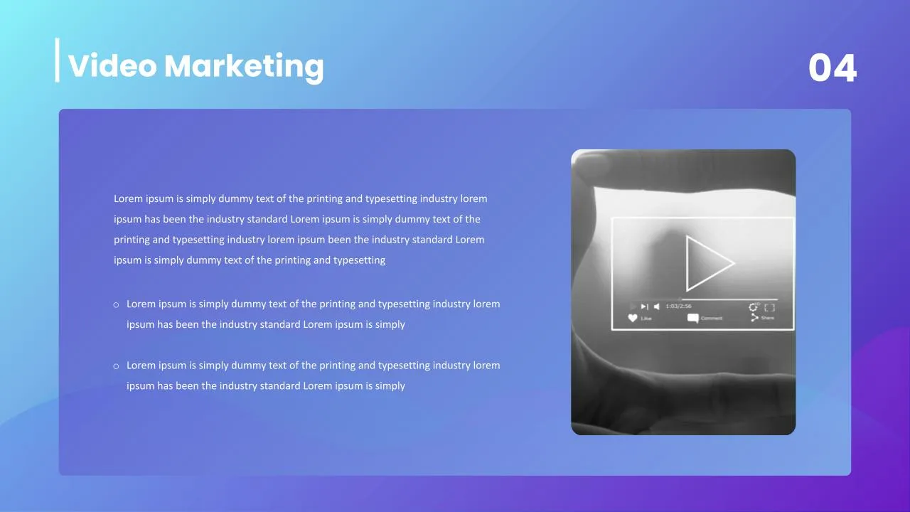 Digital Marketing Video Marketing Slides