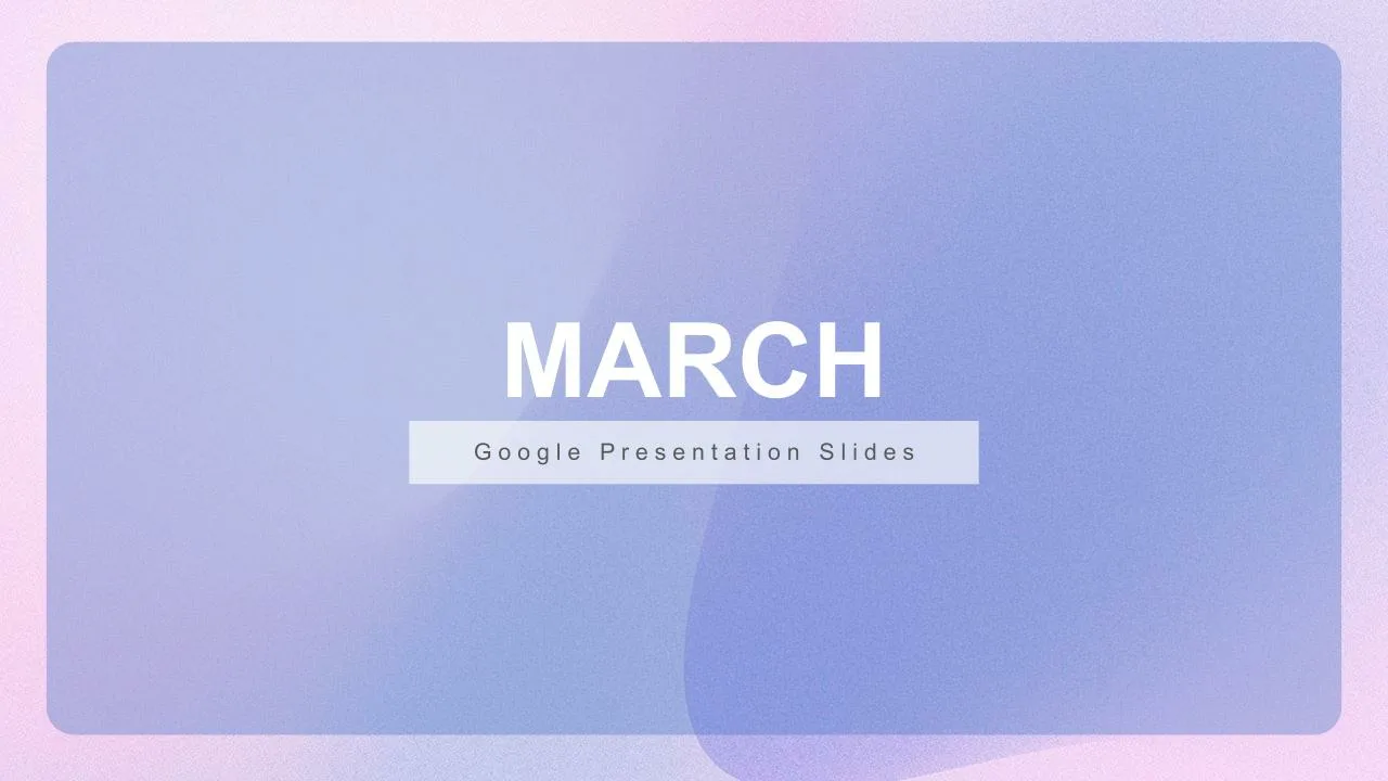 March Month Planner Slides SlideKit