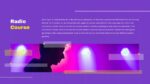 Purple And Yellow Radio Course Slides Template