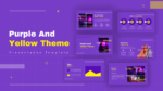 Purple And Yellow Templates For PowerPoint Presentation