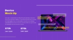Purple And Yellow Theme Device Mockup Presentation Template