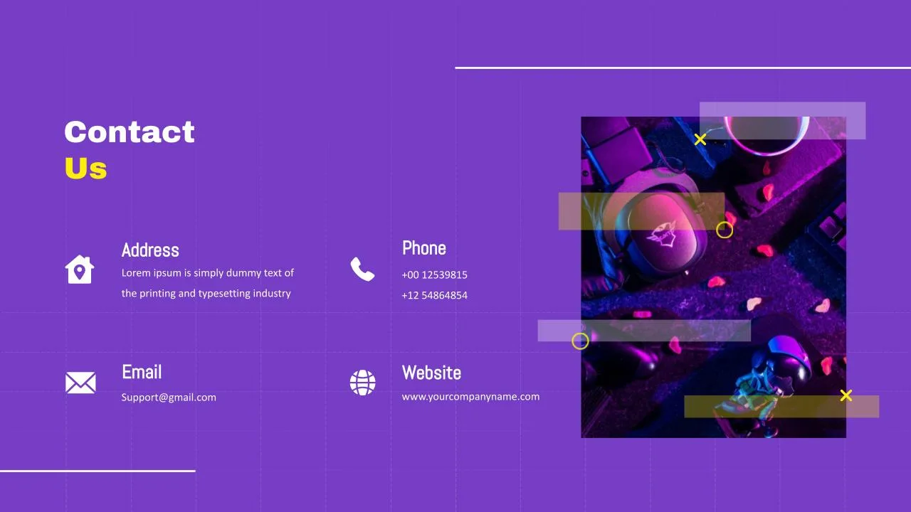 Purple Contact Slide Background