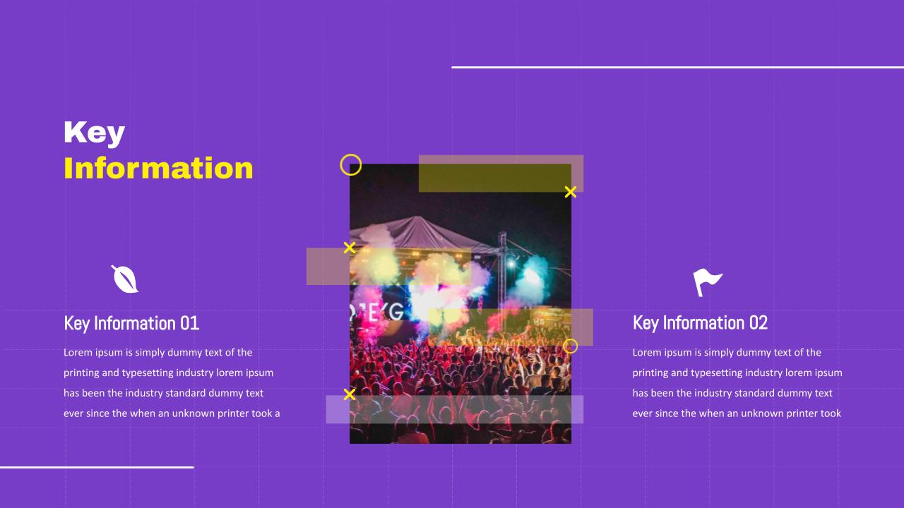 Purple Theme Key Information Presentation Template