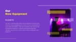 Purple Theme New Equipment Presentation Template