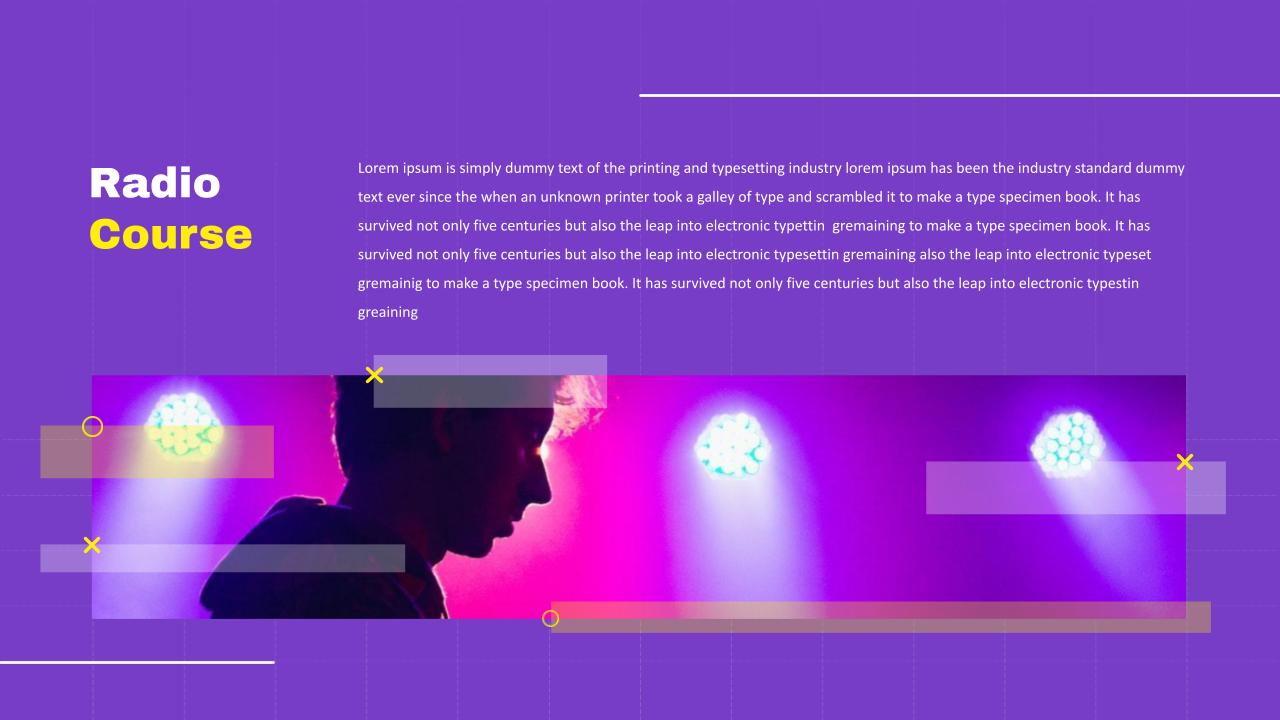 Purple Theme Radio Course Presentation Template