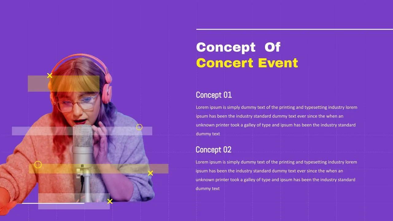 Purple Yellow Concert Event Backgrounds