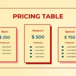 Retro Pricing Slide Template