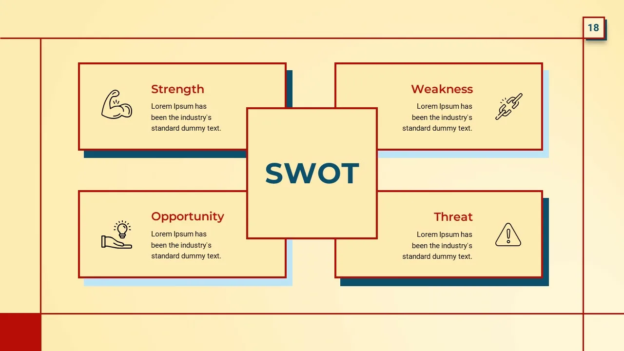 Retro Swot Slide Template