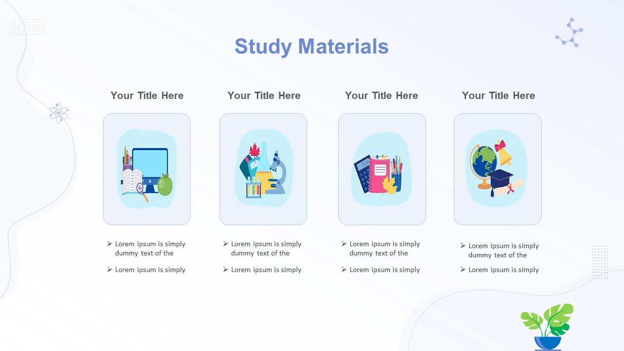 Study Material Cartoon Slide