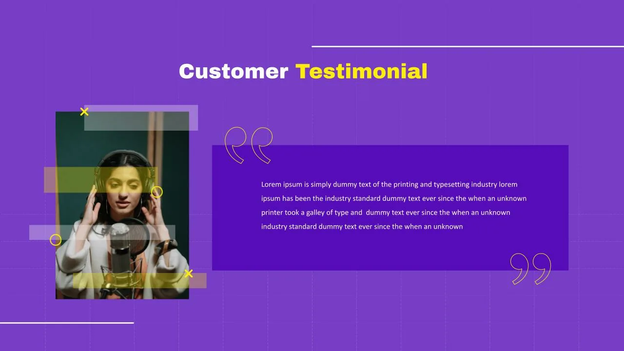 Testimonial Purple Slide