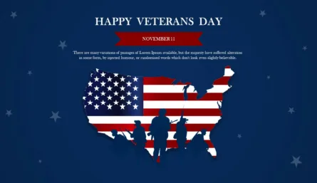 Happy Veterans Day Slide Template