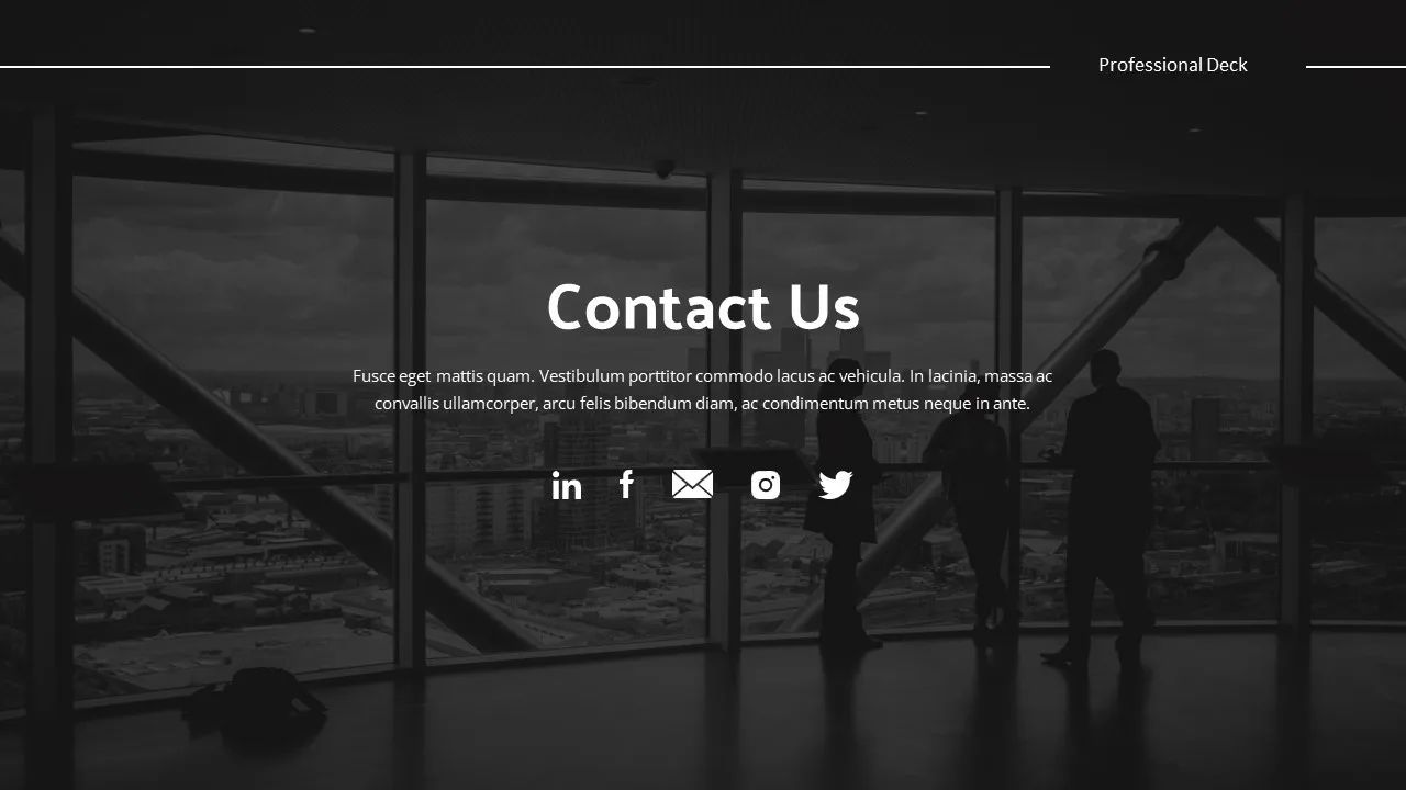 Professional Contact Slide Template