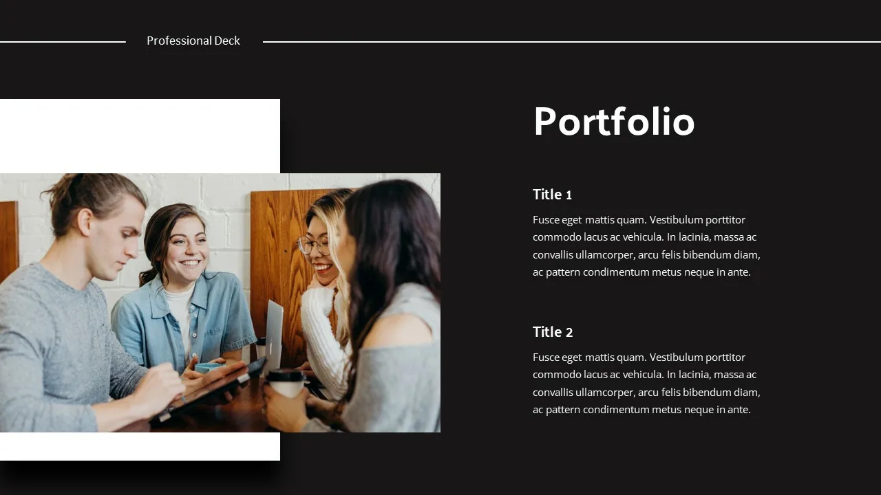 Professional Portfolio Presentation Template