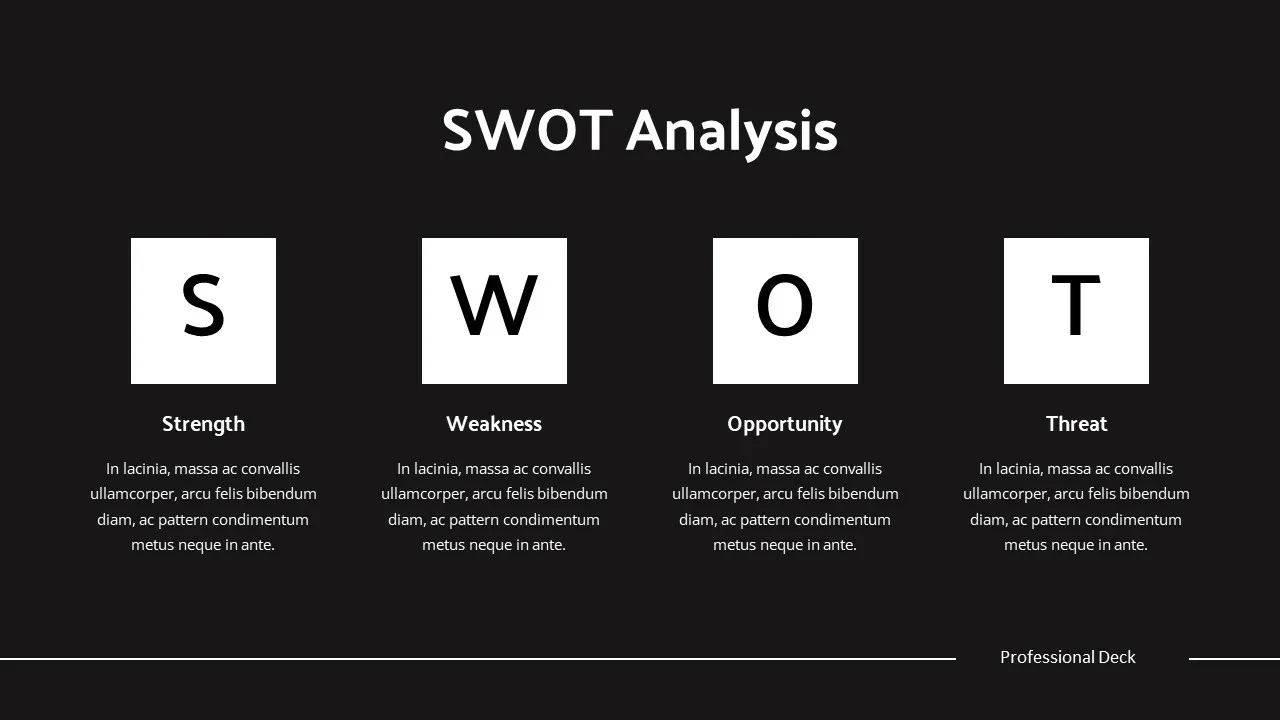 Professional Swot Slide Template