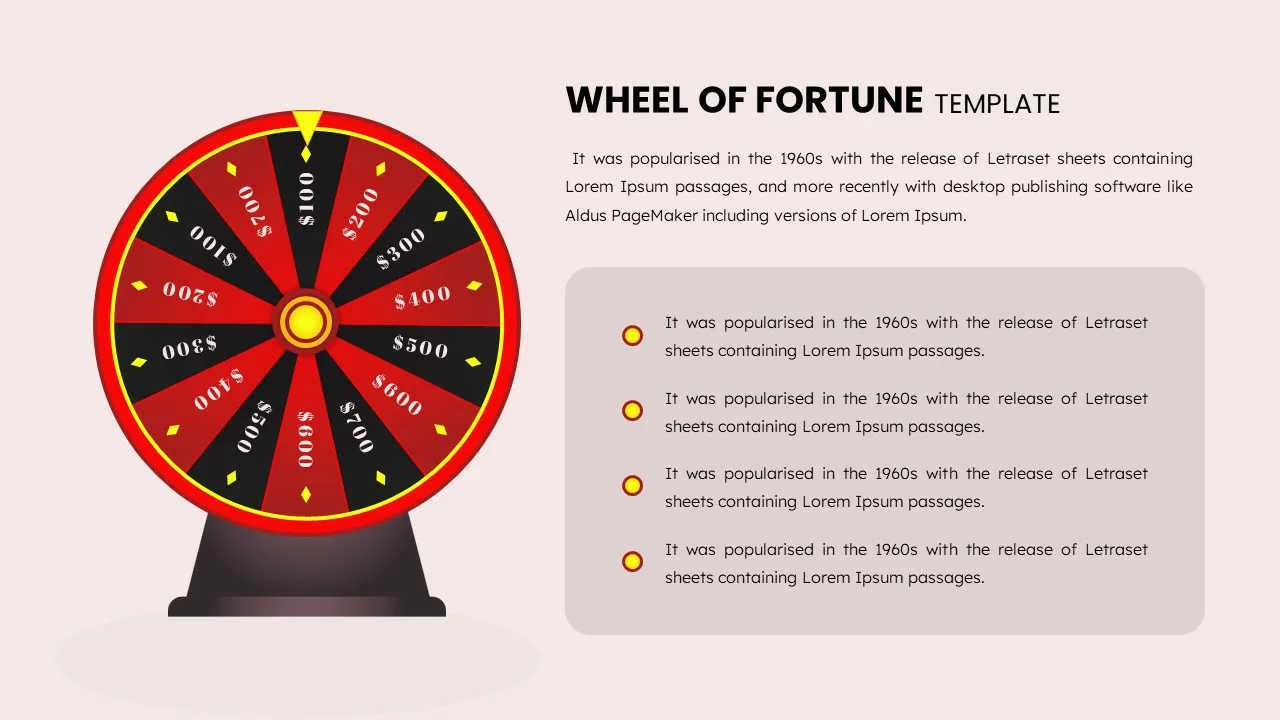 Wheel Of Fortune PowerPoint Game Template